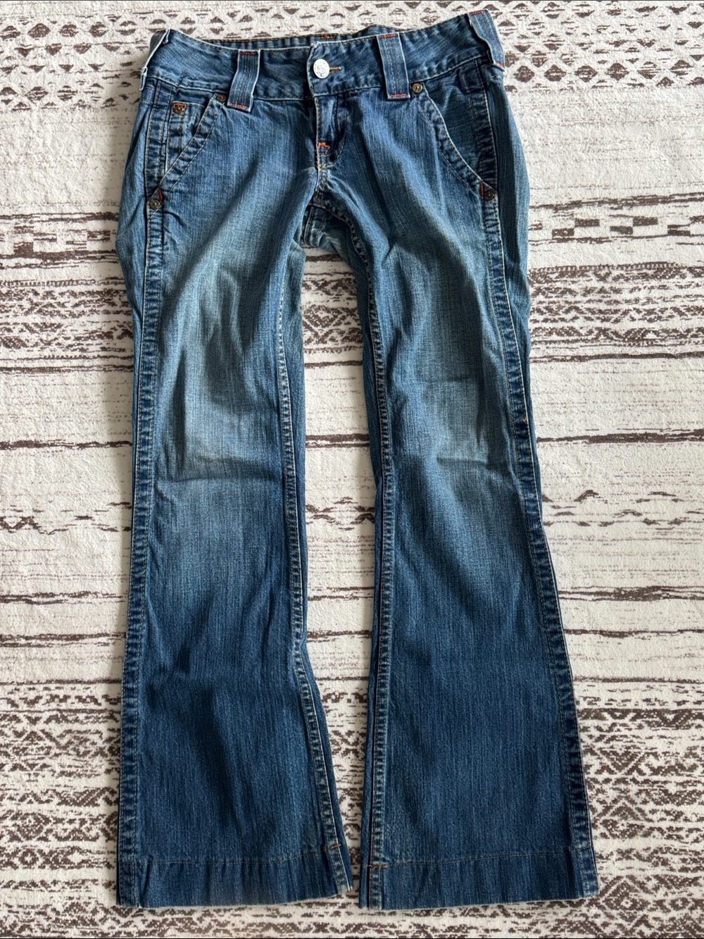 True Religion Women's Medium Blue Flare Jeans